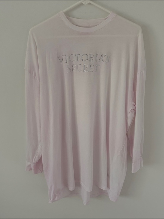 Victoria's Secret Other - Victoria’s Secret Pink Rhinestone Logo Sleep Shirt Short Nightgown M/L NWOT*A1